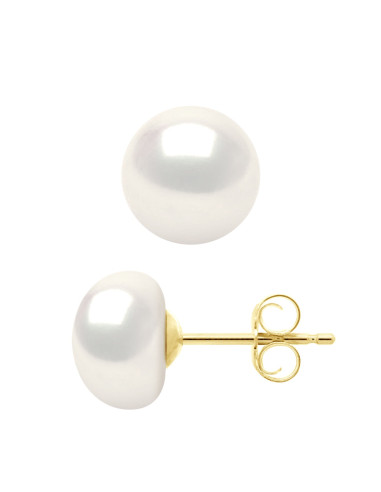 Boucles d'Oreilles en Vermeil - Perles de Culture 8-9 mm - MIRA